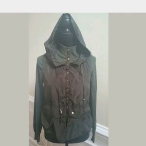 Hoss Intropia Green Hooded Sweater Cardigan Sz XS